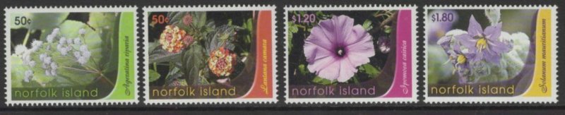 NORFOLK ISLAND SG977/80 2007 WEED FLOWERS MNH