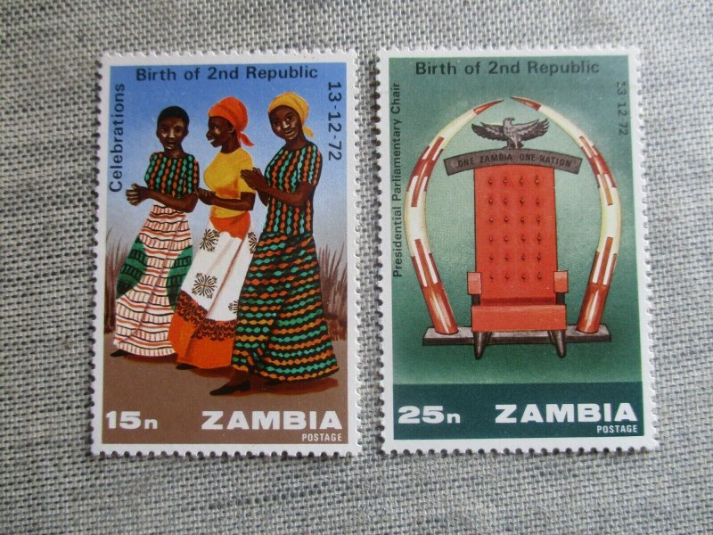 Zambia, Scott#115-116, MNH