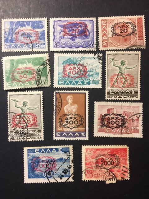 Greece sc 472C,473,473B,474-476,476A,477-480 MH+u