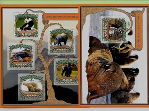 NEW ISSUES - GUINEA-BISSAU - NH MINISHEET+S/S of 2016 - WILD ANIMALS