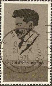 Ireland - #307 -Used- 1971 - John Synge - 4p - SCV-$0.30