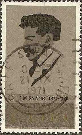 Ireland - #307 -Used- 1971 - John Synge - 4p - SCV-$0.30