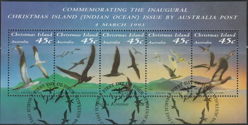Christmas Island, #349f Used SS From 1993