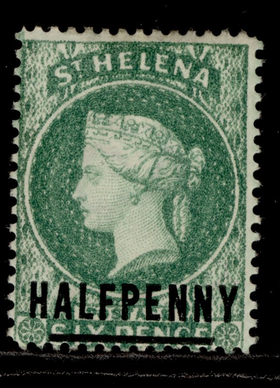 ST. HELENA QV SG35, ½d green, M MINT. Cat £13. 