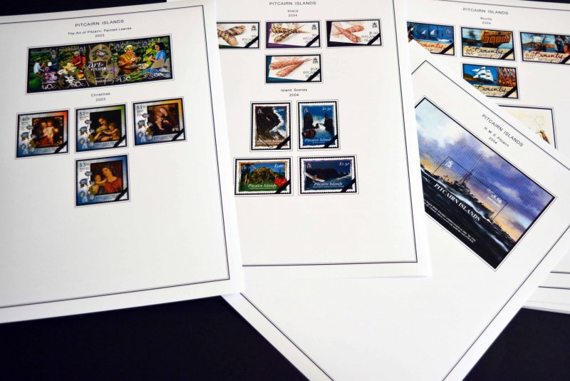 COLOR PRINTED PITCAIRN ISLANDS 1940-2010 STAMP ALBUM PAGES (118 illustr. pages)