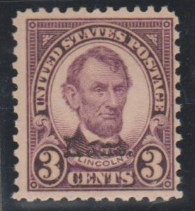 U.S. Scott #661 Lincoln - Kansas Overprint Stamp - Mint NH Single