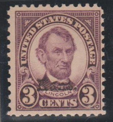 U.S. Scott #661 Lincoln - Kansas Overprint Stamp - Mint NH Single