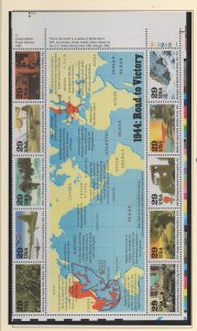 Scott # 2838a-j  PB of 10 MNH  1944   World War 2