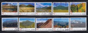 Japan 2014 Sc#3725a-j Japanese Mountains, Series 5 Used