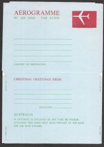 Australia   #A32*  Christmas 1968 Aerogramme (1)  Mint NH