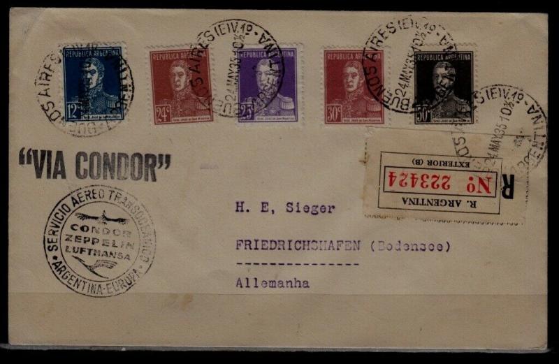 Argentina/Germany Zeppelin cover 24.5.35-