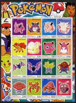 Timor (East) 2001 Pokemon #03 (characters nos 33-48) perf...