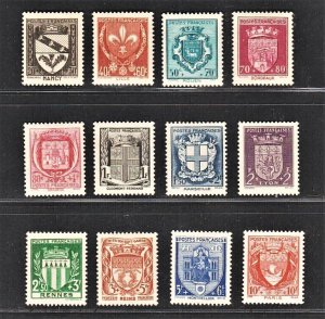 France 1941 Arms of Famous Cities (12v Cpt) V Fine MNH CV$35