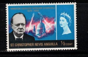 ST CHRISTOPHER, NEVIS & ANGUILLA  Scott # 167 MH - Winston Churchill