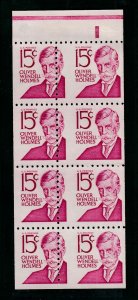 1978 Booklet Pane MNH Sc 1288Bc MISPERF ERROR dull gum Holmes 15 cent (K5