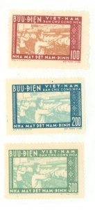 Vietnam/North (Democratic Republic) #51-53 Unused Single (Complete Set)