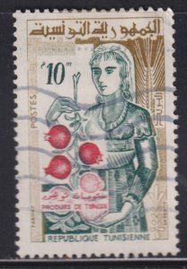 Tunisia 346 Unveiled Woman Holding Fruit 1959