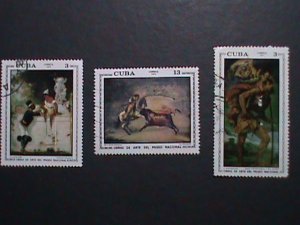 CUBA 1970-FAMOUS PAINTINGS FROM NATIONAL MUSEUM USED-VF  WE SHIP TO WORLDWIDE