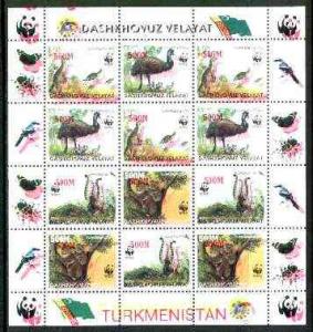 Turkmenistan (Dashkhovuz Velayat) 1998 WWF - Wild Animals...