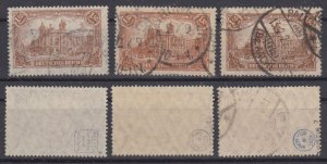 Germany 1920 Sc#113 VAR Mi#114 a-c all shades used signed BPP (DR1674)