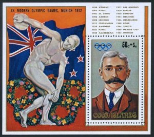 Cook Isl 327-329,329a,B29,MNH. Olympics Munich-1972.Pierre de Coubertin.Boxing,