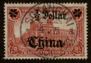 Germany 1909 China SHANGHAI Mi44IAI Used Watermarked 89922