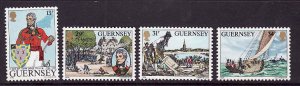 Guernsey-Sc#303-6-unused NH set-Lt. Gen Doyle 1984-