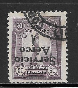 Peru Scott C1a Used - 1927 Inverted Overprint of #248 - SCV $500.00