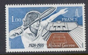 France 1978 Roland Garros tennis MUH