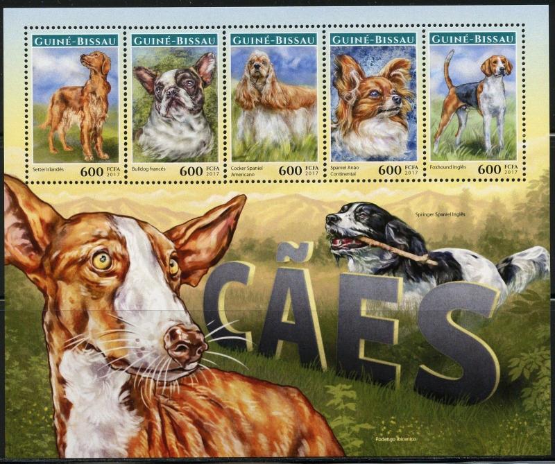 GUINEA BISSAU 2017 DOGS SHEET MINT NH