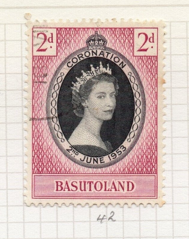 Basutoland 1953 QEII Issue Fine Used 2d. Coronation NW-208116