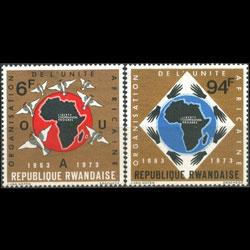 RWANDA 1973 - Scott# 532-3 OAU Set of 2 NH