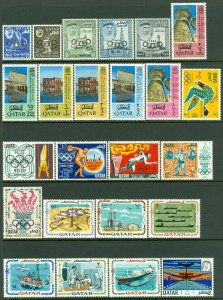 EDW1949SELL : QATAR Nice collection of 13 DIFF. VF MNH Cplt sets. Scott Cat $431