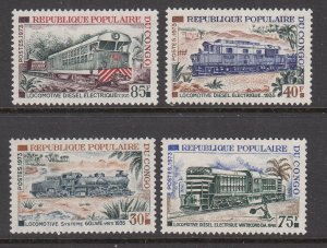 Congo People's Republic 284-287 Trains MNH VF