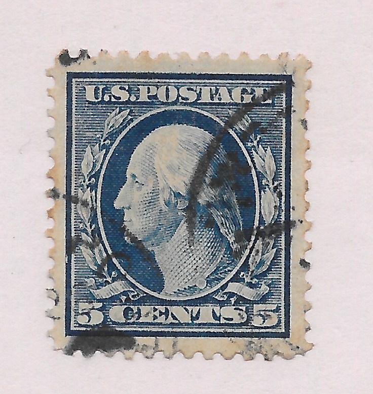 378 Used  5c. Washington, XF-S, Free, Insured Shipping