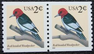 US #3045 MNH Coil Pair, Red-Headed Woodpecker, SCV $.50