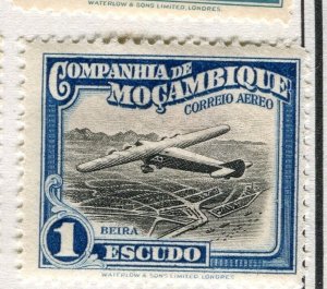 MOCAMBIQUE COMPANY; 1935 early Airmail Planes issue Mint hinged 1E. value