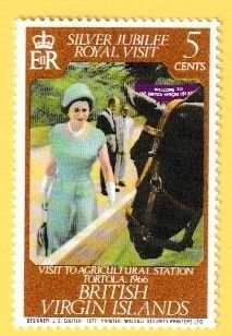 BRITISH VIRGIN ISLANDS SCOTT#317 1977 5c ROYAL VISIT 1966 - MNH