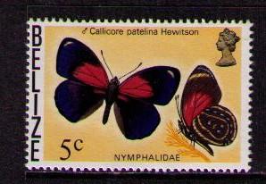 BELIZE Sc# 350 MNH FVF WMK314 Sideways Black Red Butterfly