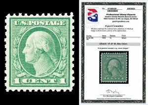 Scott 538 1919 1c Washington Perf 11 x 10 Mint Graded VF-XF 85 NH with PSE CERT