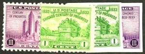 U.S. #728-9, 730a-1 MINT/MIXED CONDITION