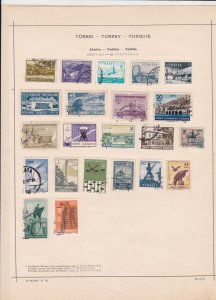 Turkey 1915-1923 Stamps on Album Pages ref 22206