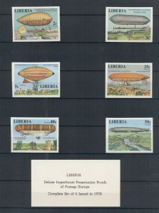 ZEPPELIN PRESENTATION PROOF SETS: Liberia Congo Volta Niger Mauritania Ivory+++