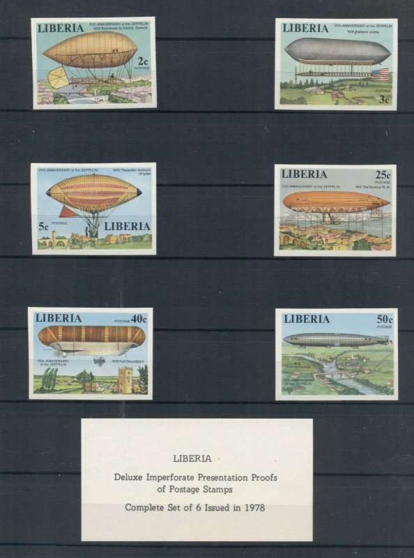 ZEPPELIN PRESENTATION PROOF SETS: Liberia Congo Volta Niger Mauritania Ivory+++