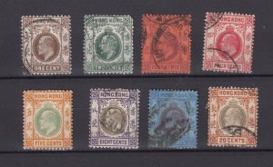 Hong Kong KEVII 1903 Collection Of 8 VFU BP8938