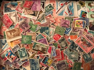 ~~VINTAGE TREASURES~~  40 WORLD STAMPS OFF-PAPER Different Size Issues  