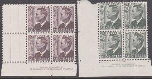 AUSTRALIA GVI 2 imprint blocks MNH...........................................862