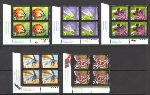 Canada Sc# 2234-2238 MNH PB LL Set/5 2007 1c-25c Insects