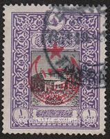 Turkey SG#656 Used - 1915 1pi. - Buildings, Numbers - Values
