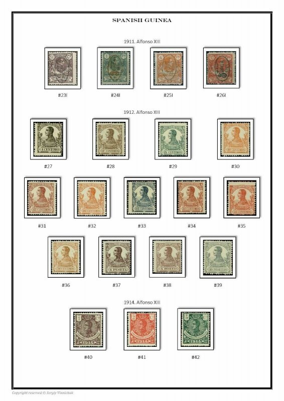 Spanish Guinea 1902 - 1959 PDF (DIGITAL) STAMP ALBUM PAGES